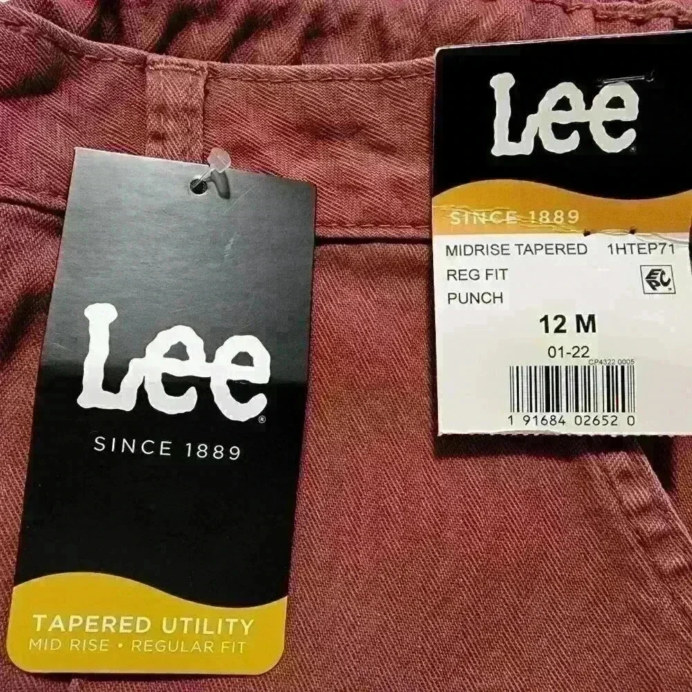 Lee Women's Heritage Tapered Utility Pant Size 12, 18, 20 Mid Rise Regular Fit - Picture 6 of 7